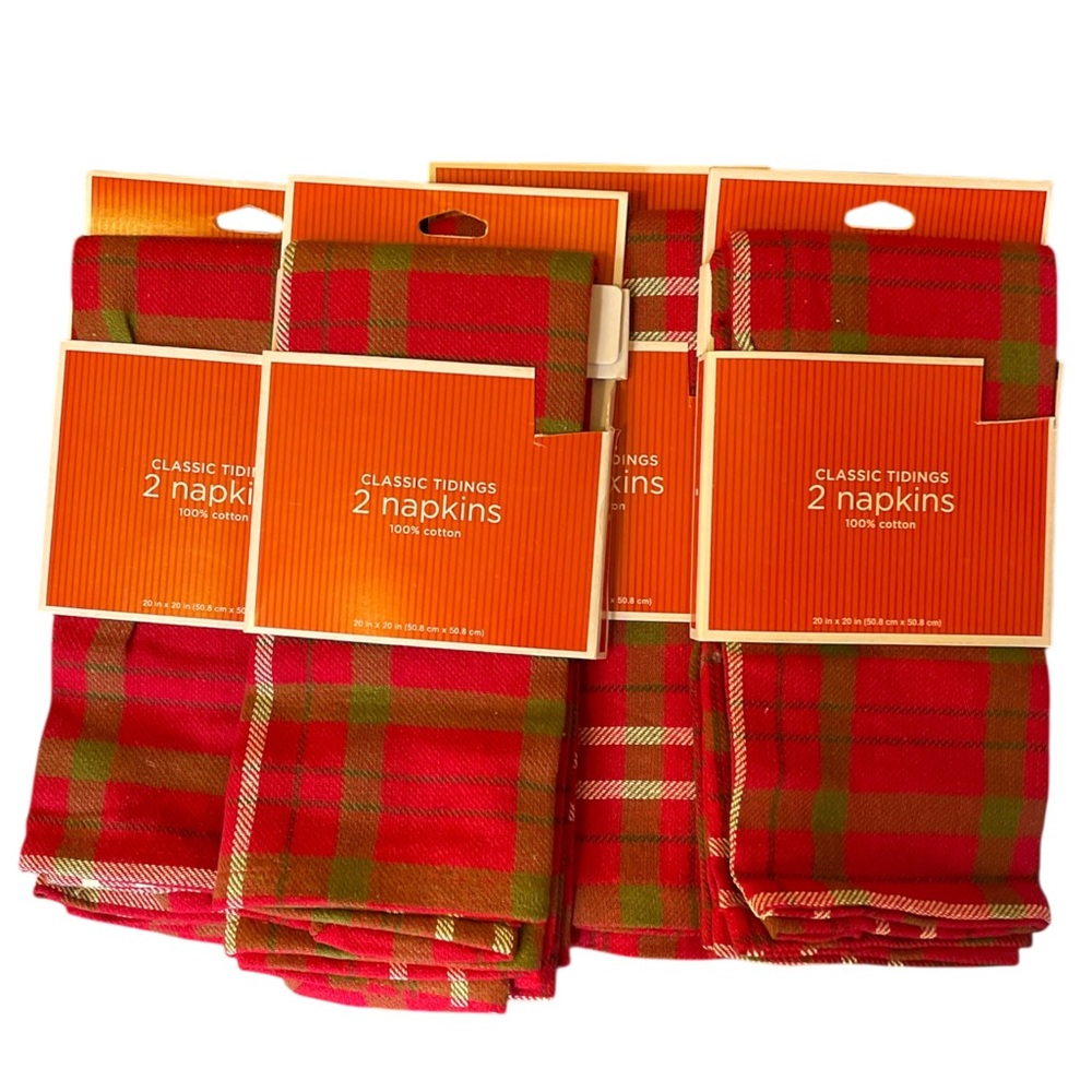 8 Classic Tidings Holiday Napkins Bundle NWT